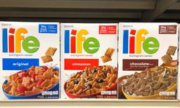 Quaker Life cereal boxes