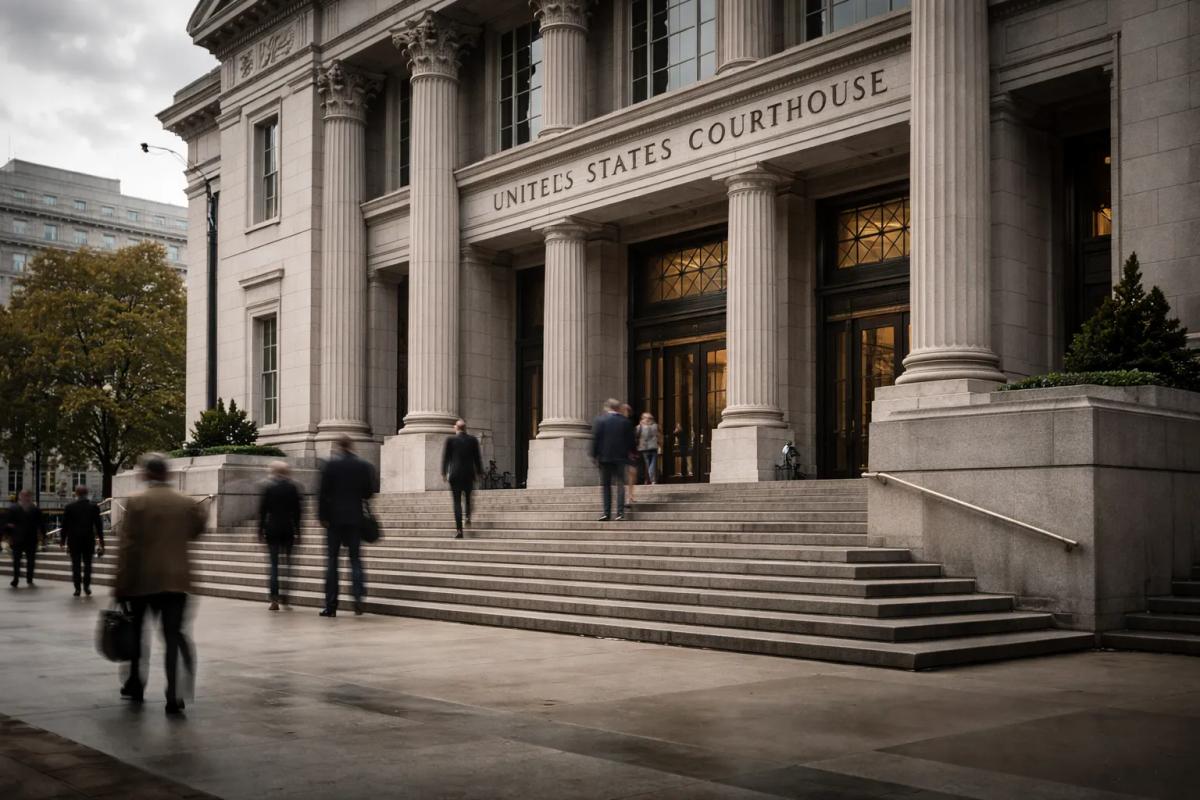 Federal courthouse exterior representing a motion to consolidate Dupixent lawsuits into an MDL